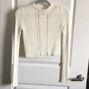 Nasty Gal White cropped Sweater